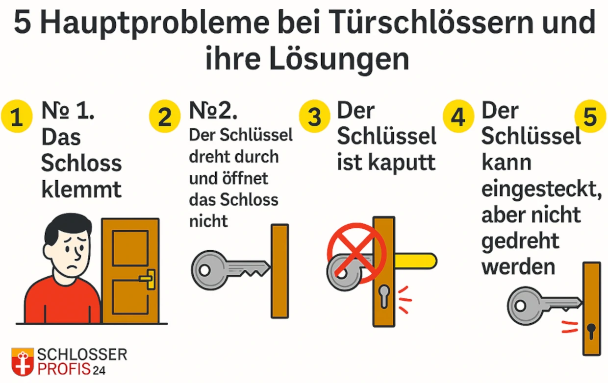 5 hauptprobleme bei türschlössern