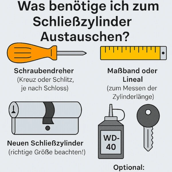 Was benötige ich zum Schließzylinder Austauschen?