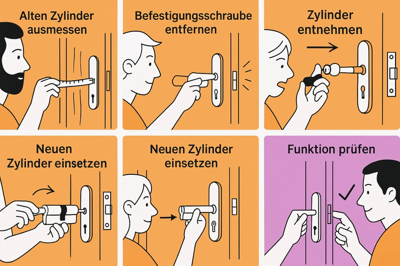 Wie kann man einen Schließzylinder selbst wechseln